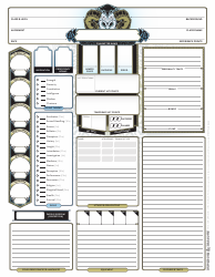 Document preview: D&d Character Sheet - Gold-Blue