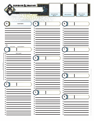 D&amp;d Character Sheet - Gold-Blue, Page 3