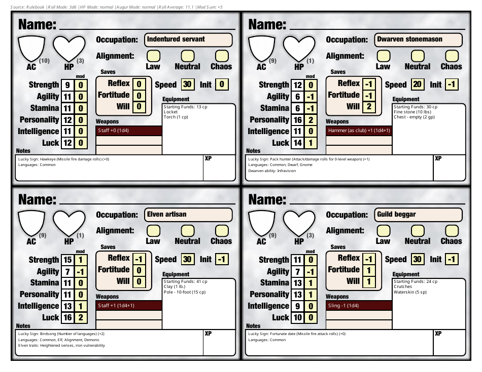 Dungeon Crawler Classics Four Character Tourney Sheet Download Printable PDF Templateroller Dungeon Crawler Classics Four Character Tourney Sheet Download Printable PDF Templateroller