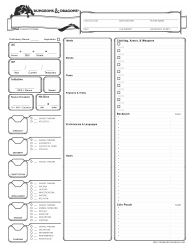 Document preview: D&d One-Page Character Sheet