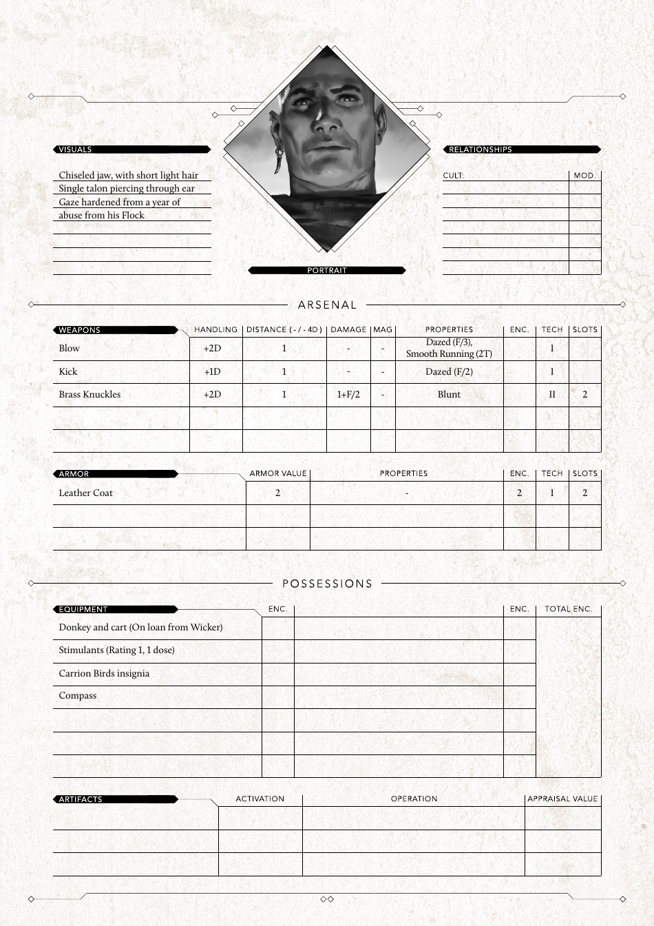 Degenesis Characters Sheets - Harm's Way Download Printable PDF ...