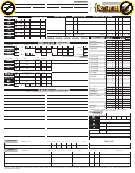 Document preview: Pathfinder Character Sheet (Italian)