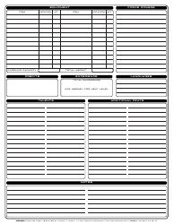 Star Wars Roleplaying Game Character Record Sheet, Page 2