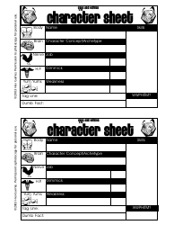 Document preview: Qags 2nd Edition Character Sheets