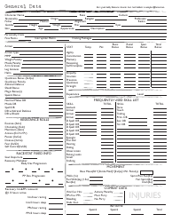 Rolemaster Character Sheet