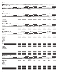 Rolemaster Character Sheet, Page 2