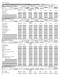 Rolemaster Character Sheet, Page 4