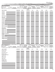 Rolemaster Character Sheet, Page 7