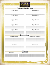 Mage the Ascension Interactive Pre-made Character Sheet, Page 3