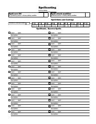 D&amp;d 5.0e Character Sheet, Page 3