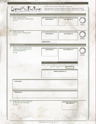 Document preview: Legend of the Five Rings Character Worksheet - Path of Waves