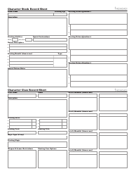 Torchbearer Character Sheet Download Fillable PDF | Templateroller