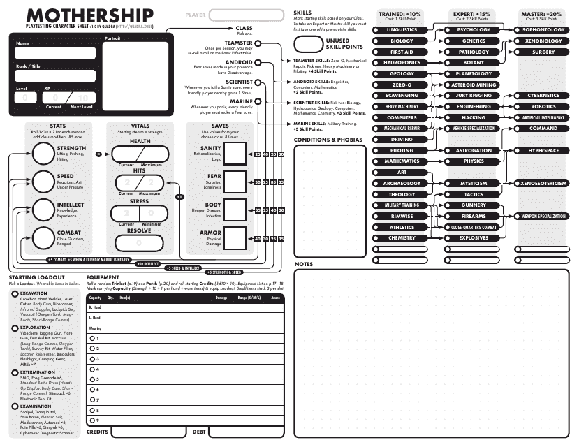 Vampire the Masquerade 20th Anniversary Edition Playtesting Sheet