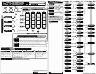 Document preview: Mothership Interactive Character Sheet