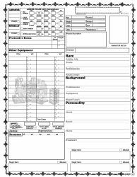 Dungeons &amp; Dragons 5e Artificer Character Sheet, Page 2
