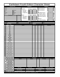Earthdawn Fourth Edition Character Sheet