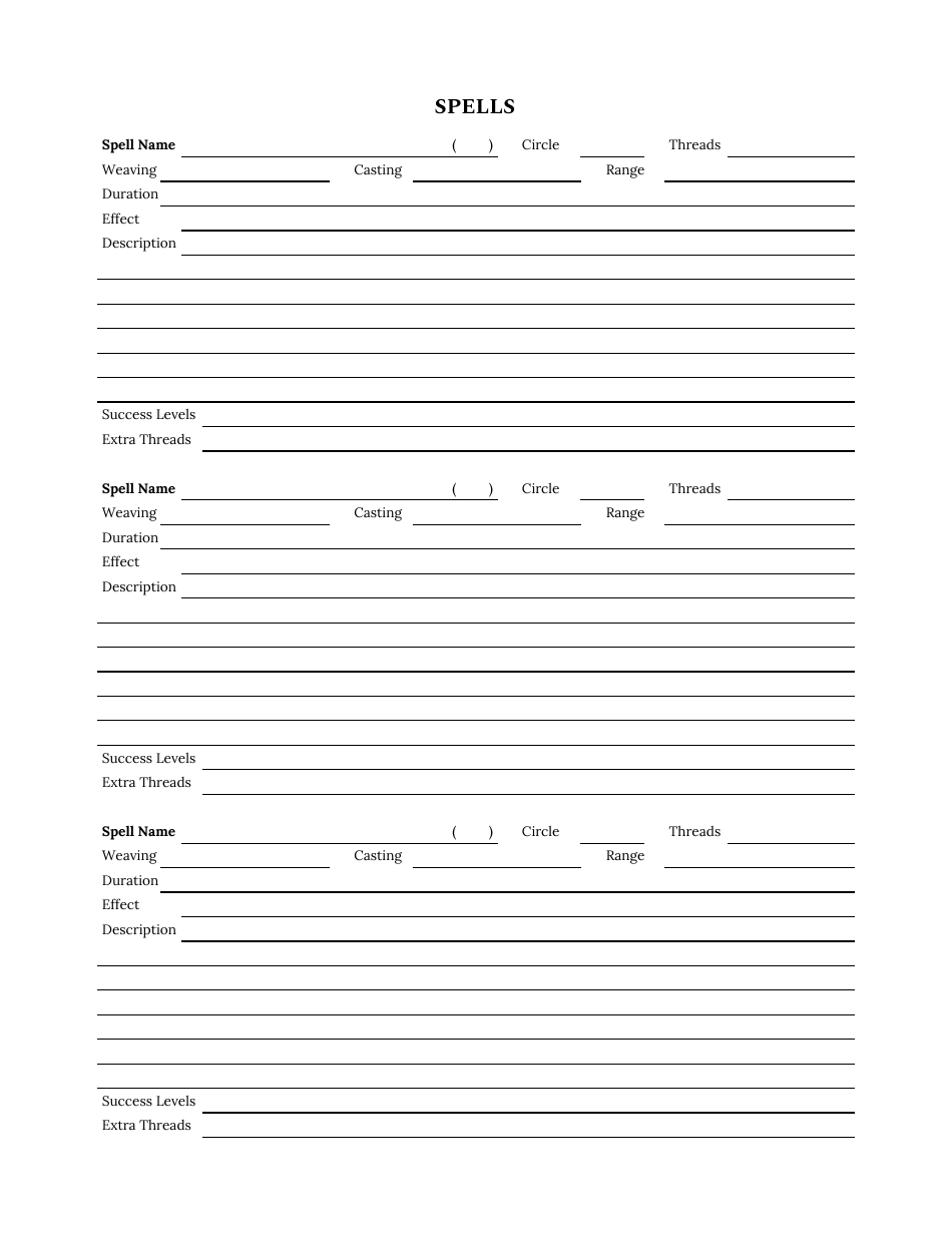 Earthdawn 4th Edition Character Sheet, Page 4