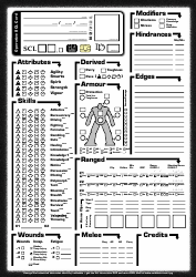Document preview: Savage Worlds Sla Industries Character Sheet