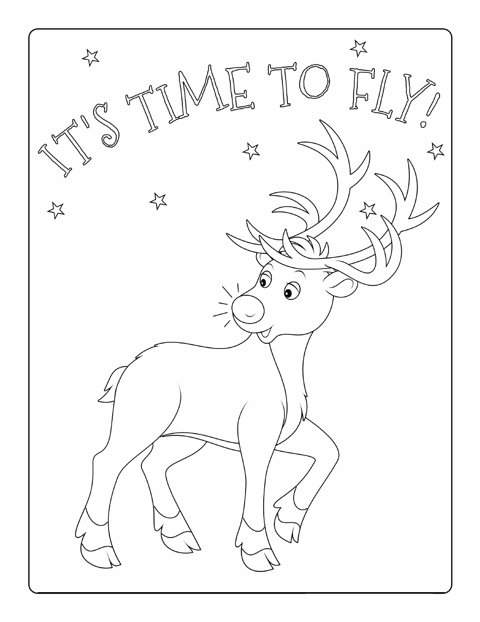 Reindeer Coloring Pages Preview