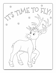 Document preview: Reindeer Coloring Pages - It's Time to Fly