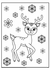 Document preview: Reindeer Coloring Pages - Snow