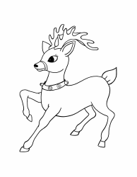 Document preview: Reindeer Coloring Pages - Graceful Reindeer