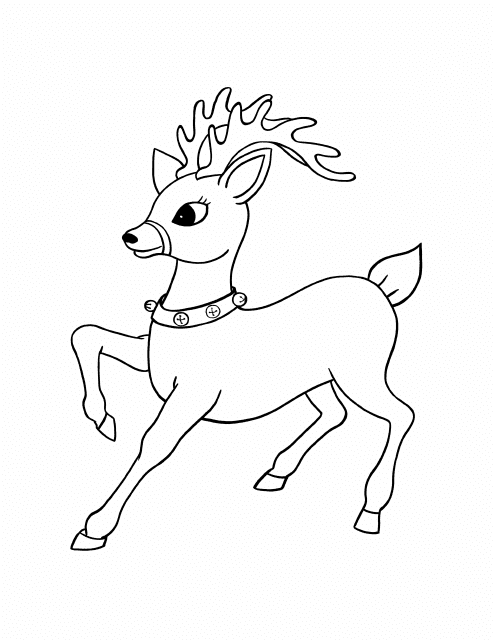 Reindeer Coloring Pages - Graceful Reindeer
