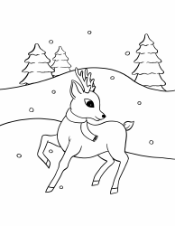 Document preview: Reindeer Coloring Pages - Winter