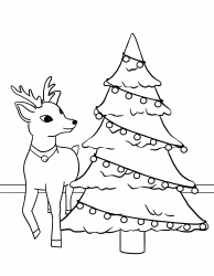 Document preview: Reindeer Coloring Pages - Celebration