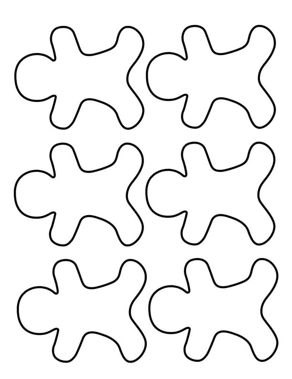 Gingerbread Man Template - Six Men Download Printable PDF | Templateroller