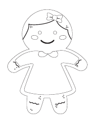 Document preview: Gingerbread Girl Template