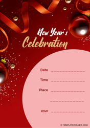 Document preview: New Year Invitation Template - Celebration