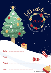 Document preview: New Year Invitation Template - Night Party