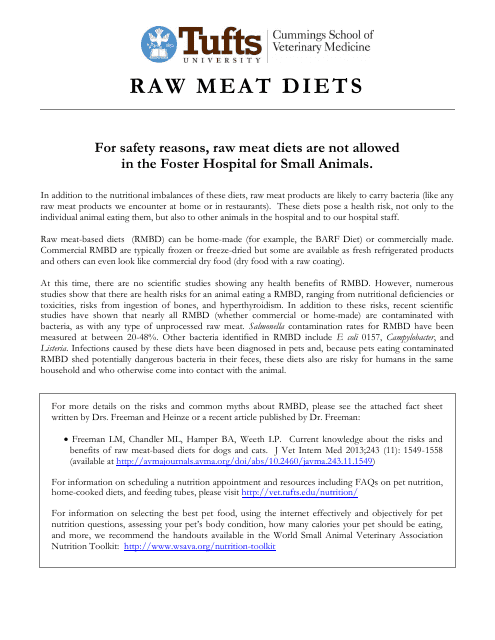 Illustration of Raw Meat Diets Document