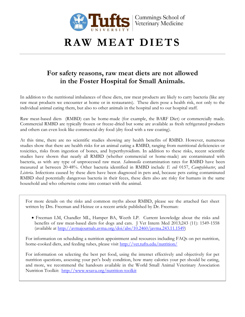Raw Meat Diets Download Printable PDF Templateroller