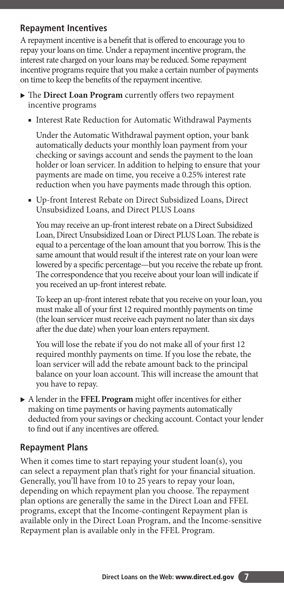 Exit Counseling Guide for Federal Student Loan Borrowers, Page 11