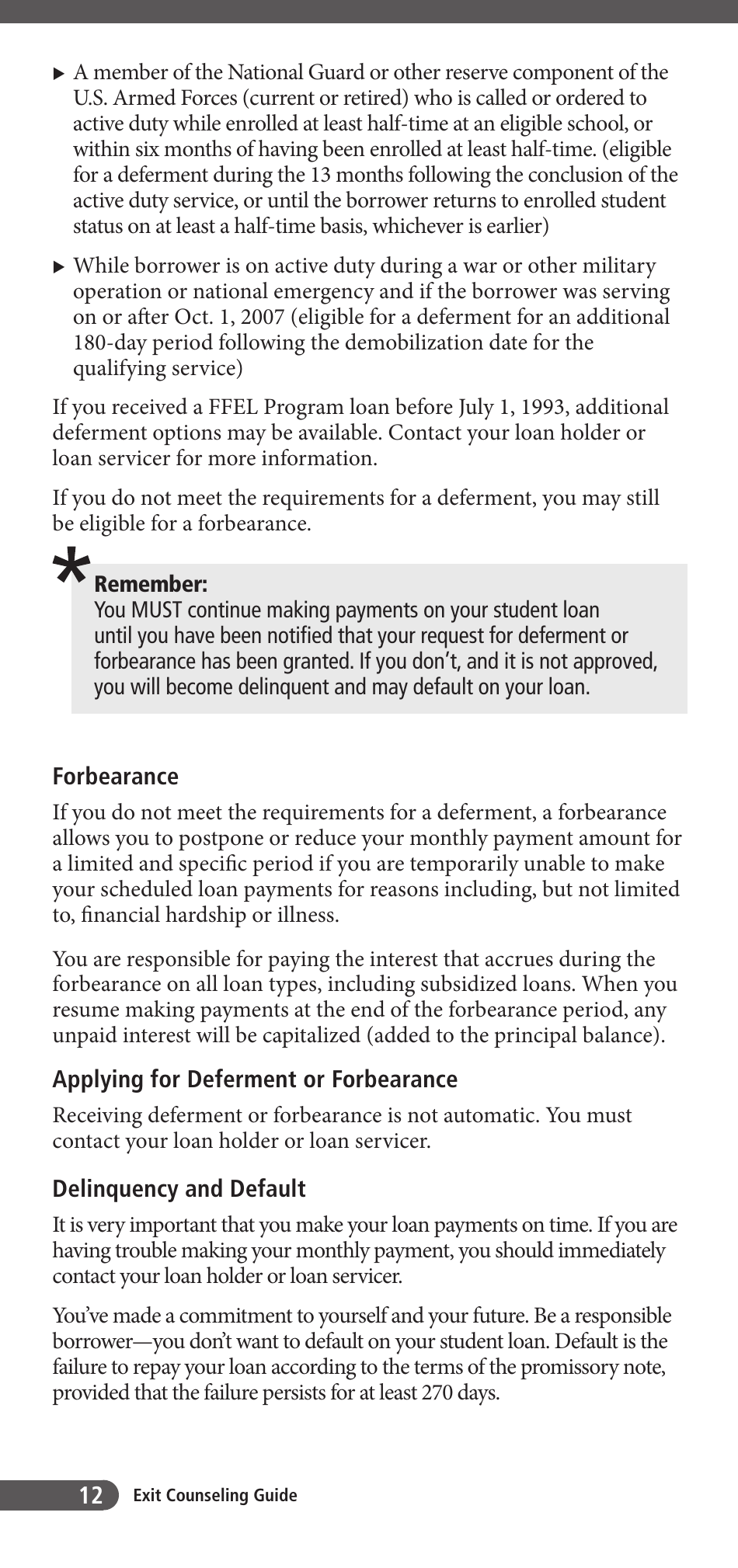 Exit Counseling Guide for Federal Student Loan Borrowers, Page 16
