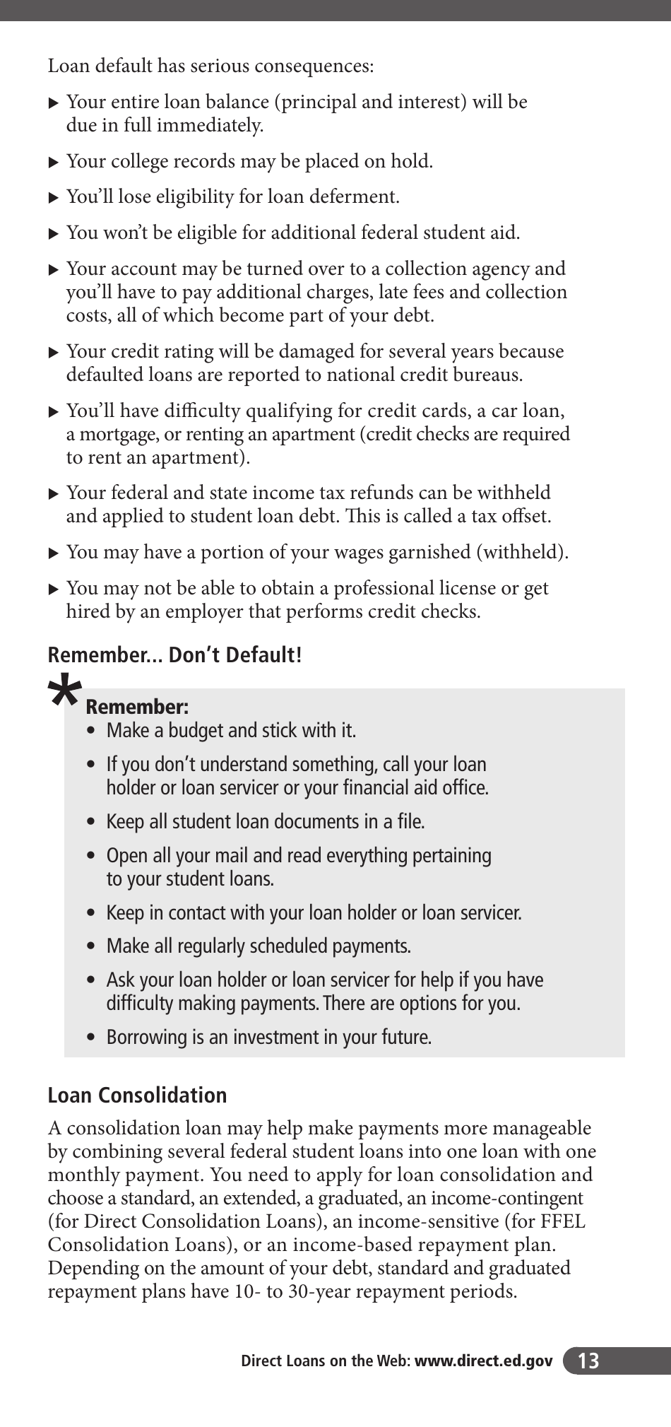 Exit Counseling Guide for Federal Student Loan Borrowers, Page 17