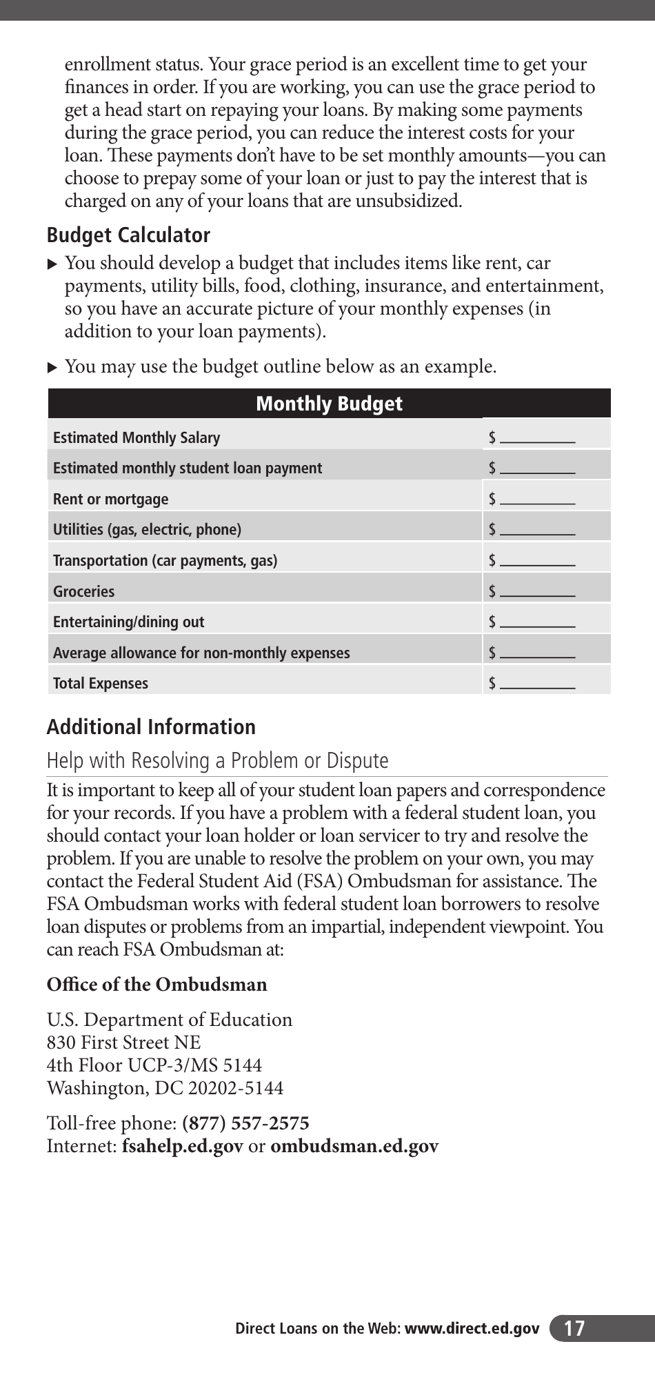 Exit Counseling Guide for Federal Student Loan Borrowers, Page 21