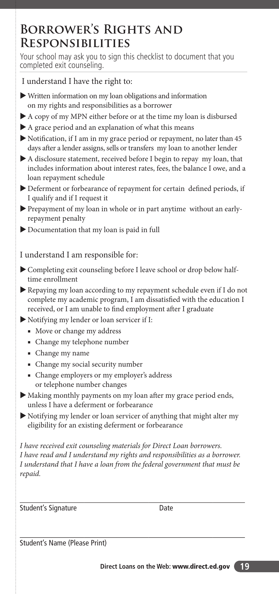 Exit Counseling Guide for Federal Student Loan Borrowers, Page 23