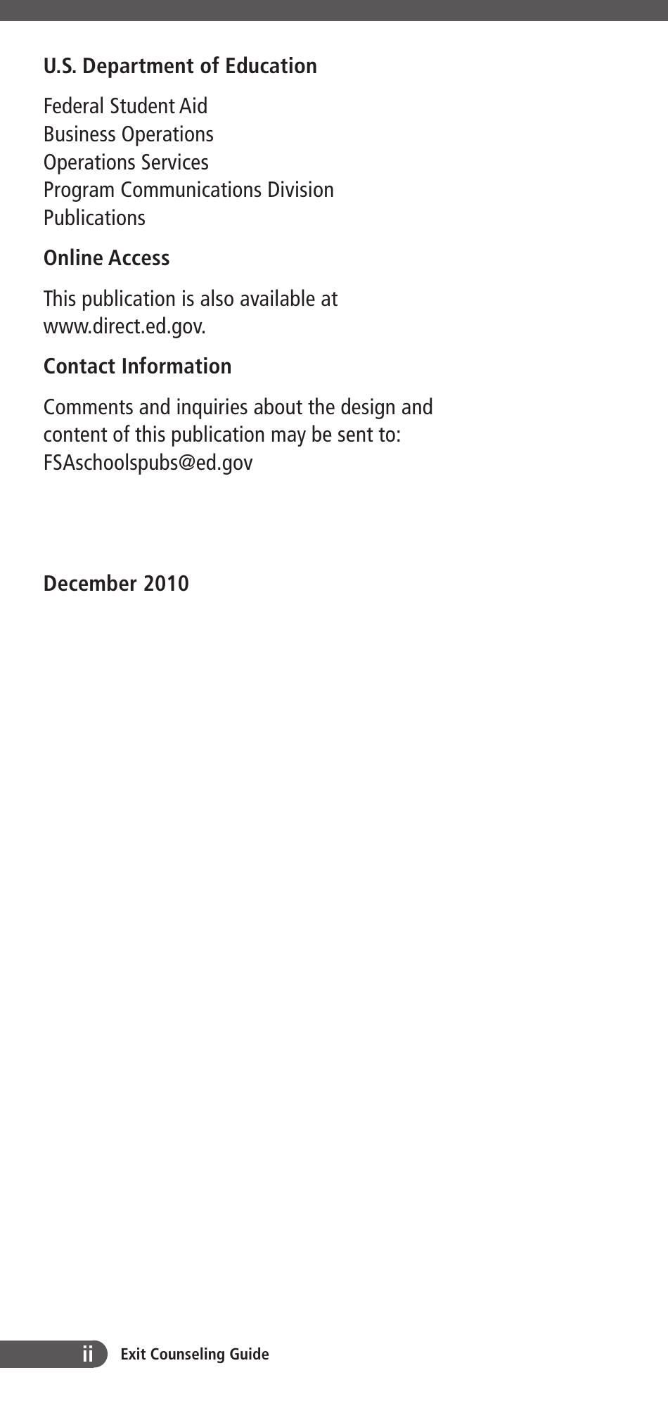 Exit Counseling Guide for Federal Student Loan Borrowers, Page 4