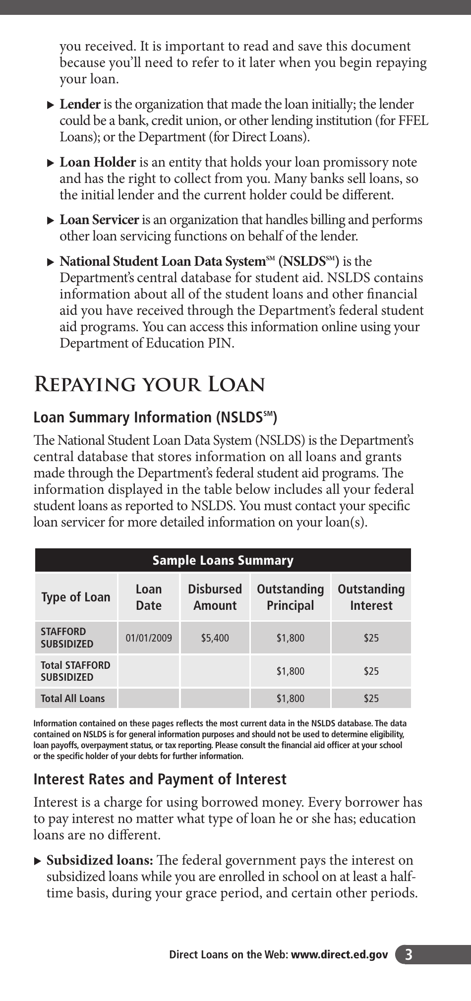 Exit Counseling Guide for Federal Student Loan Borrowers, Page 7