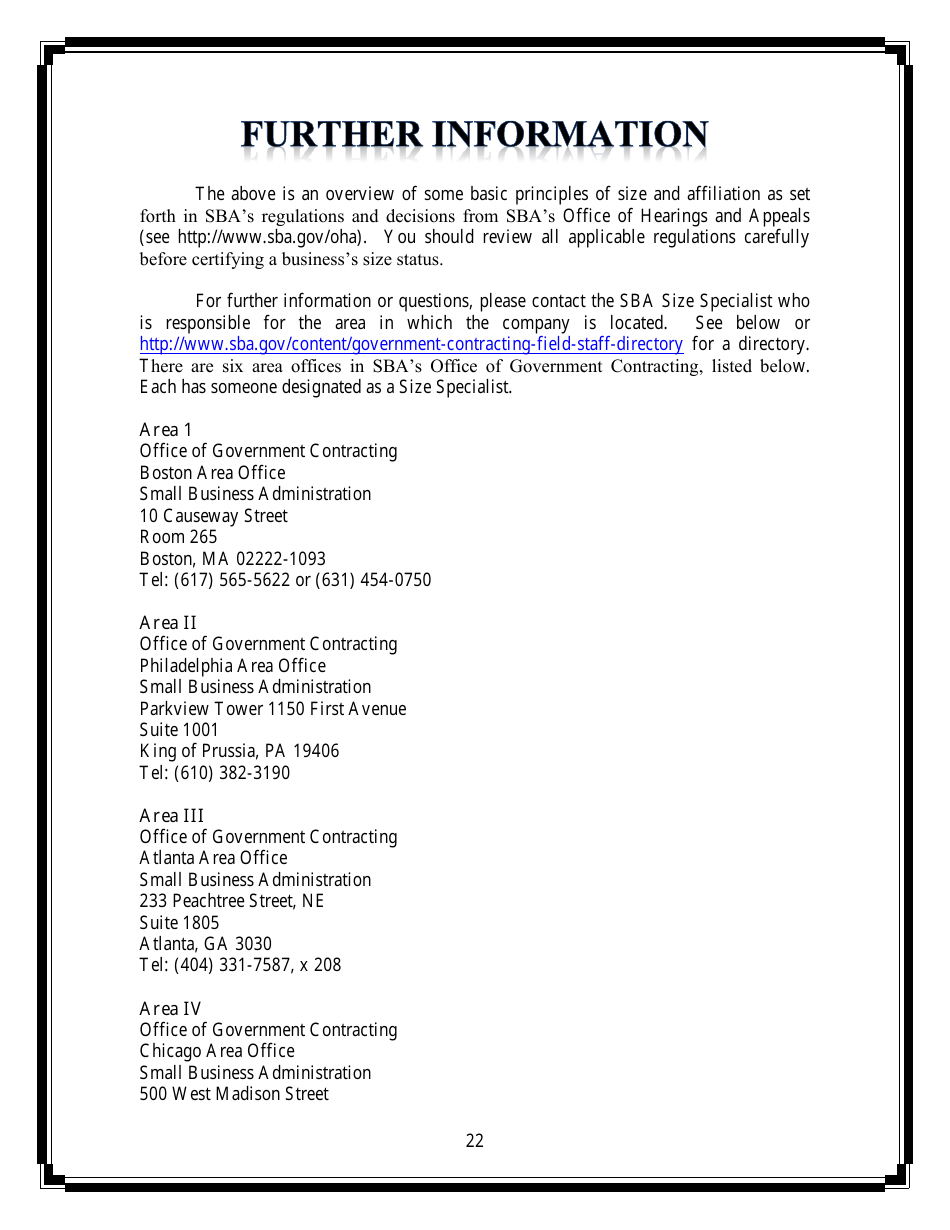 Small Business Compliance Guide Size and Affiliation, Page 22