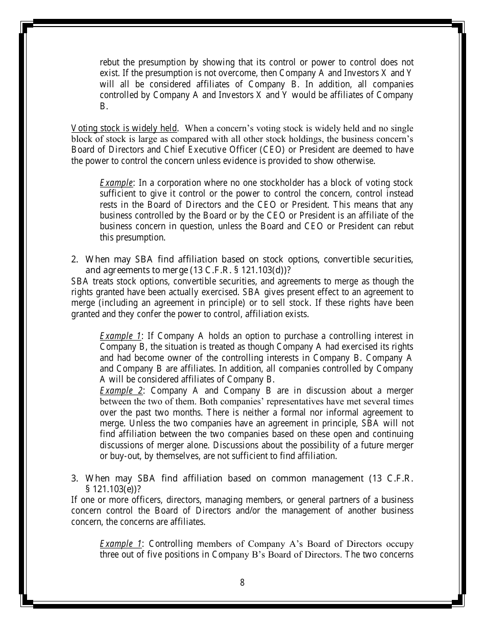 Small Business Compliance Guide Size and Affiliation, Page 8