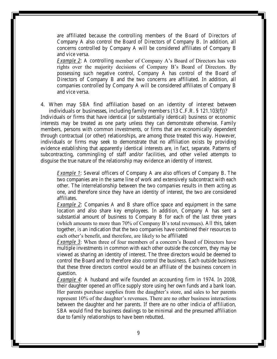 Small Business Compliance Guide Size and Affiliation, Page 9