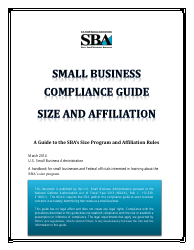 Document preview: Small Business Compliance Guide Size and Affiliation