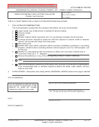 Form FM-1056 Order Appointing Child Custody Evaluator (Family Court Services) - County of Santa Clara, California