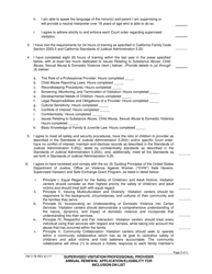Form FM-1178 Annual Renewal Application/Eligibility for Inclusion on List of Professional Supervised Visitation Providers - Santa Clara County, California, Page 2