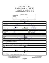 Document preview: Marihuana Facilities Change in Ownership - City of Flint, Michigan
