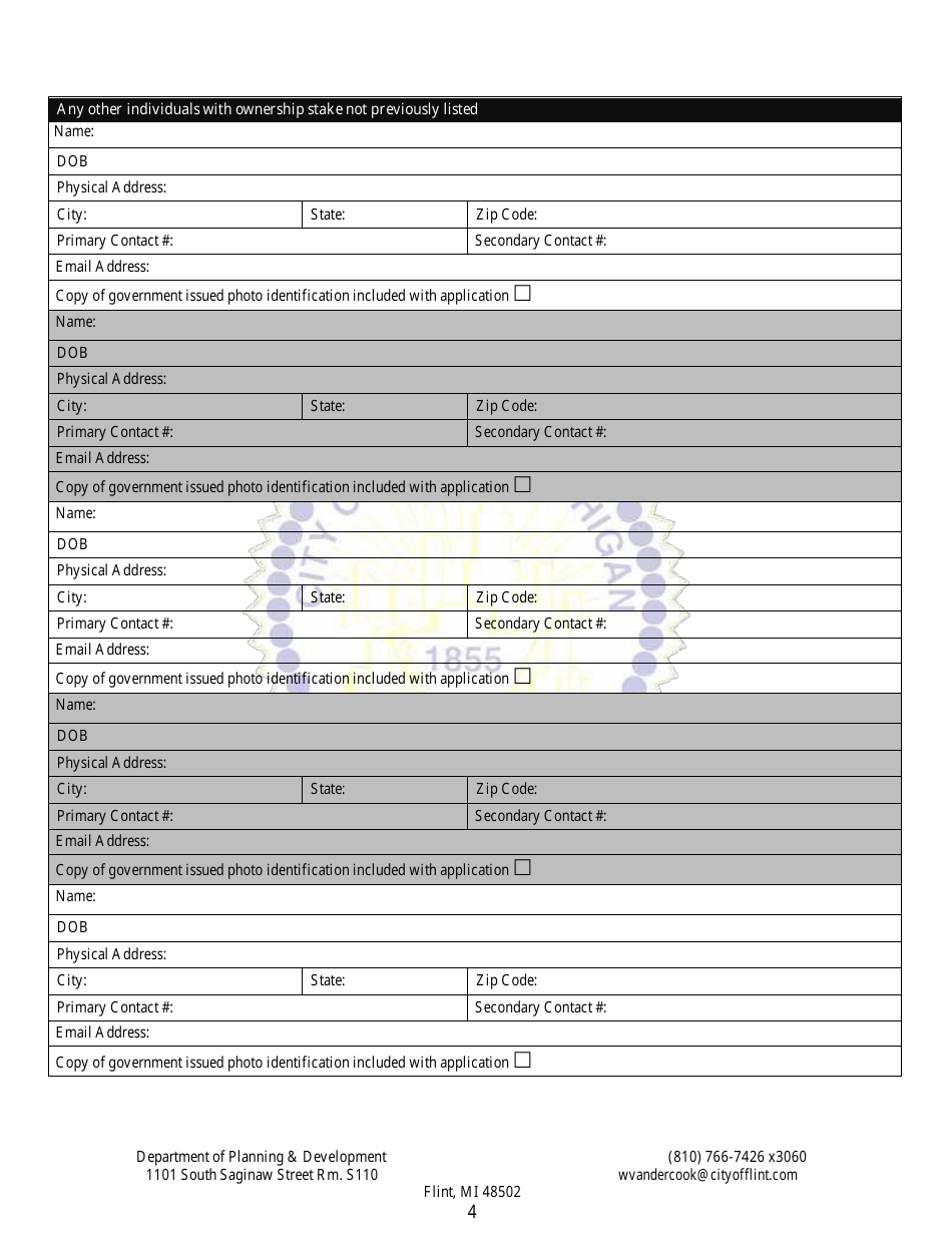 Marihuana Facilities Change in Ownership - City of Flint, Michigan, Page 4